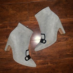 Pollini grey suede booties